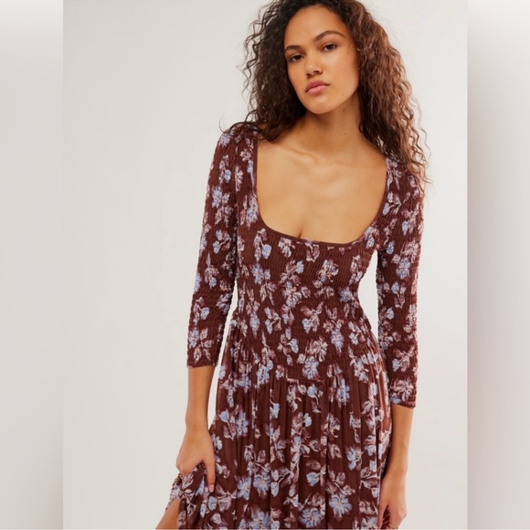 Free People It’s Fate Midi dress in coconut combo — NWT - Picture 1 of 9